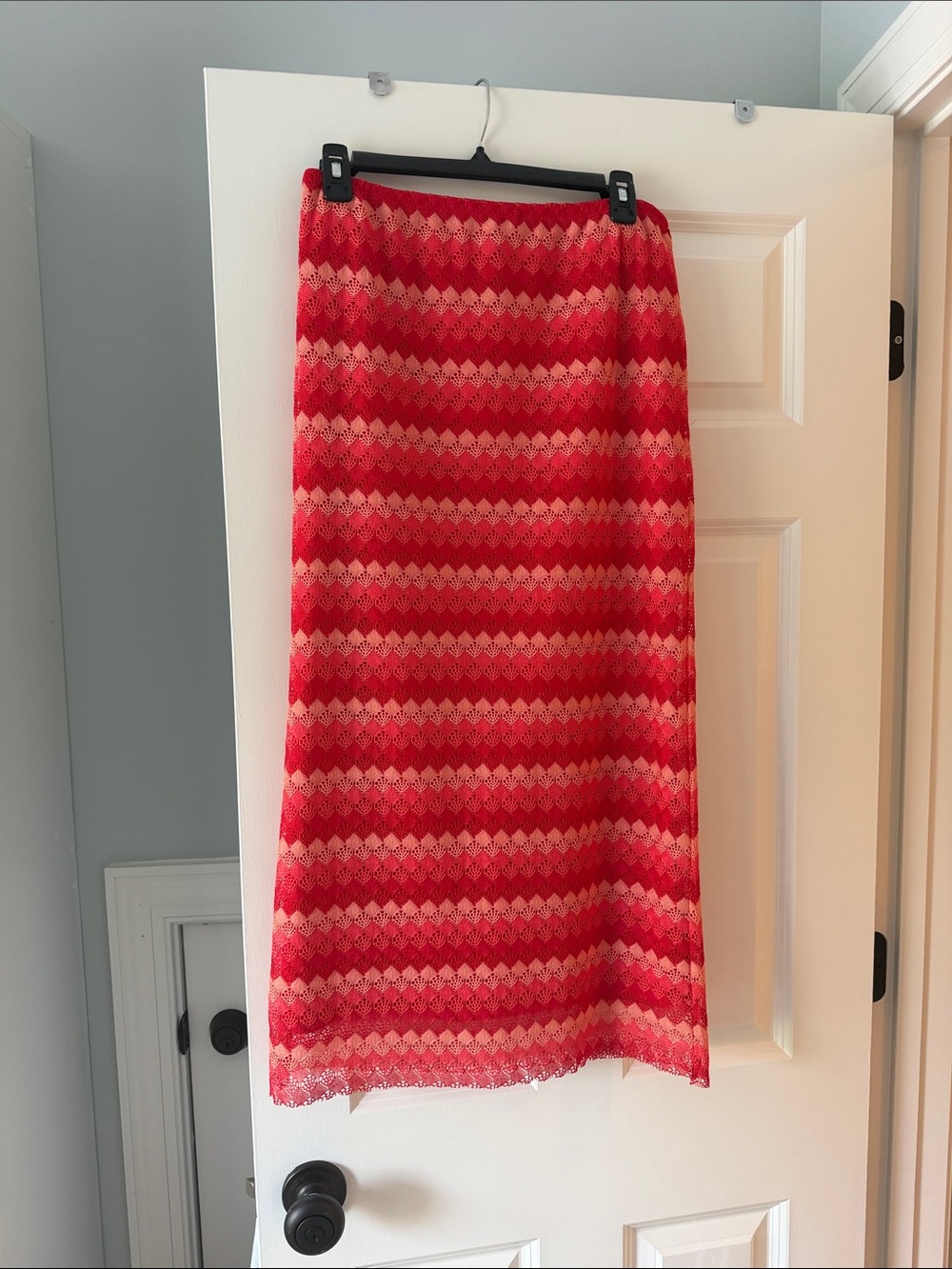 Chelsea & Violet Red and Pink Maxi Skirt/cover up